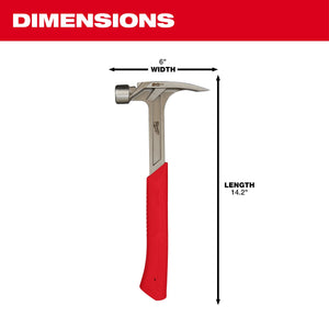 20oz Smooth Face Rip Claw Hammer Millwaukee Hammers