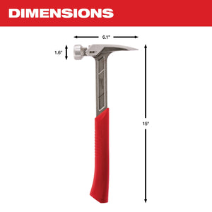 22oz Milled Face Framing Hammer Millwaukee Hammers