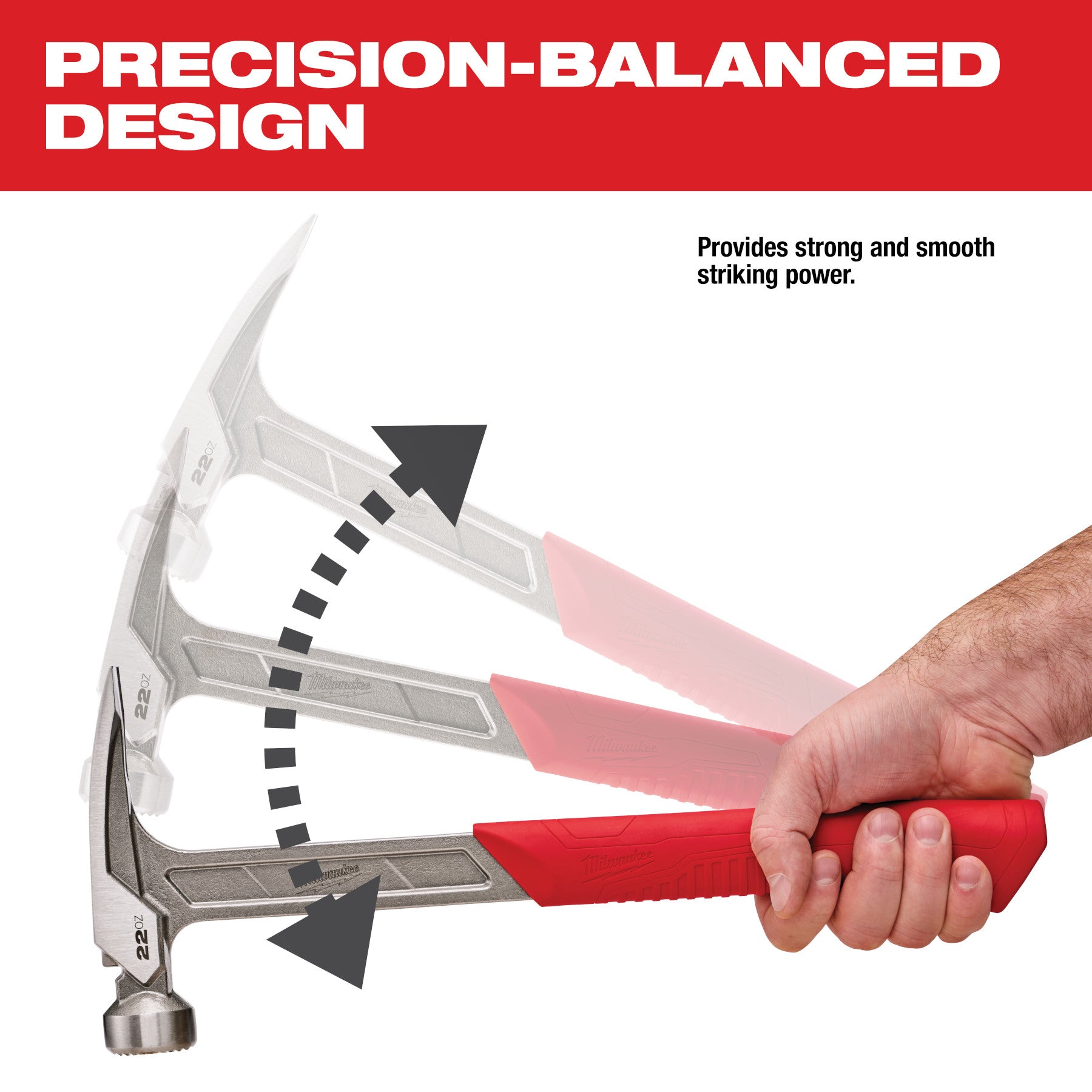 22oz Milled Face Framing Hammer Millwaukee Hammers