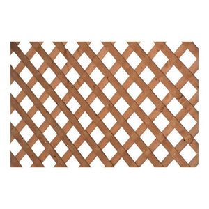 4' X 8" Brown Pressure Treated Large Diamond Lattice