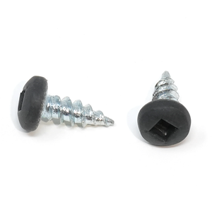 #6 x 3/8" Pan Socket Soffit Screw Type S, Painted Black (100/Bag)