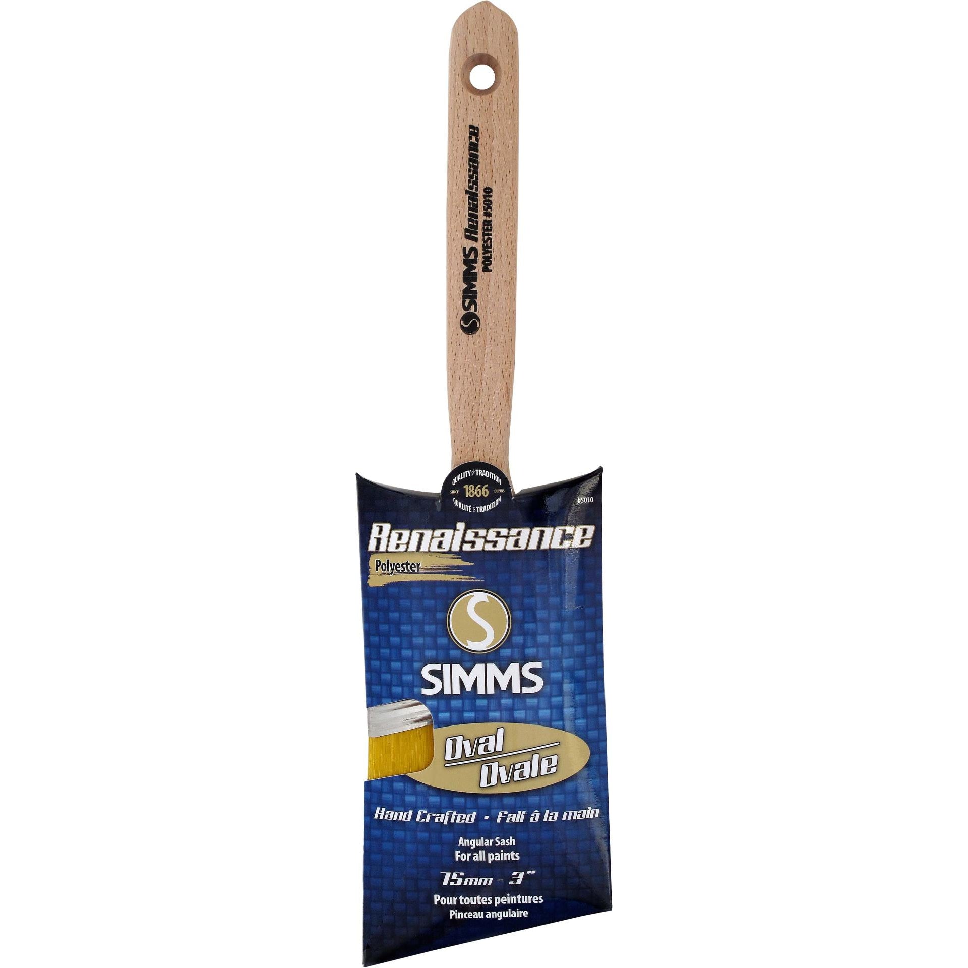 Renaissance NYLYN oval angular paint brush 75mm