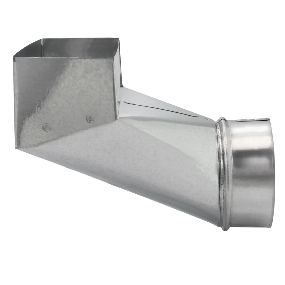 3-1/4" x 10" x 4" Register Angle Boot Galvanized