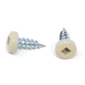 #6 x 3/8 Pan Socket Soffit Screw Type S, Painted Cream (100/Bag)