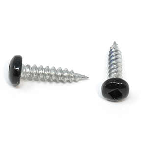 #6 x 5/8 Pan Socket Soffit Screw Type S, Painted Black (100/Bag)