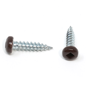 #6 x 5/8 Pan Socket Soffit Screw Type S, Painted Brown (100/Bag)