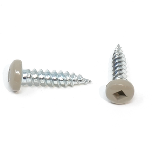 #6 x 5/8 Pan Socket Soffit Screw Type S, Painted Pebble (Box)