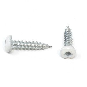 #6 x 5/8 Pan Socket Soffit Screw Type S, Painted White (Box)