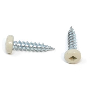 #6 x 5/8 Pan Socket Soffit Screw Type S, Painted Cream (Box)