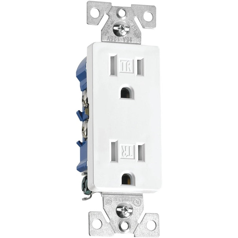 15A Receptacle Decora Tamper Resistant, White