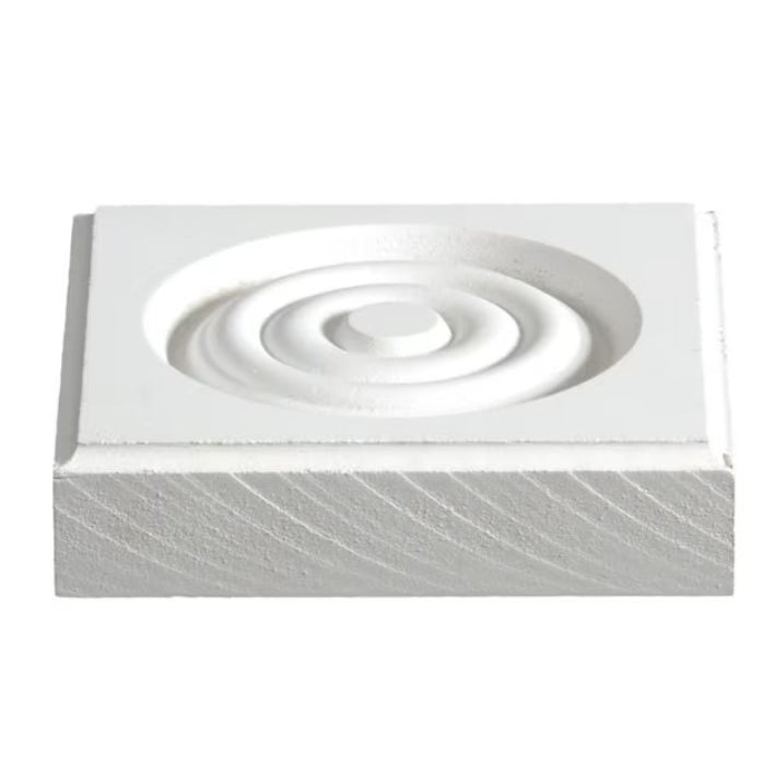 7/8"x3-3/4" Square MDF Primed Corner Block