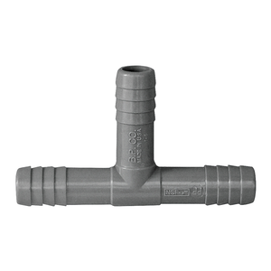 1/2" Polyethylene Barbed Tee Fitting, Gray