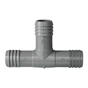 1" Polyethylene Barbed Tee Fitting, Gray