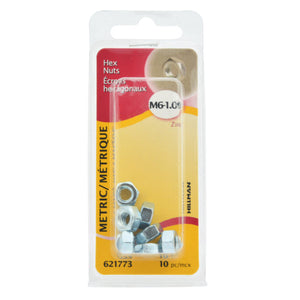 M6 1.00 Hex Nut (10/Pack)