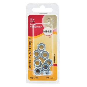 M8 1.25 Hex Nut (10/Pack)