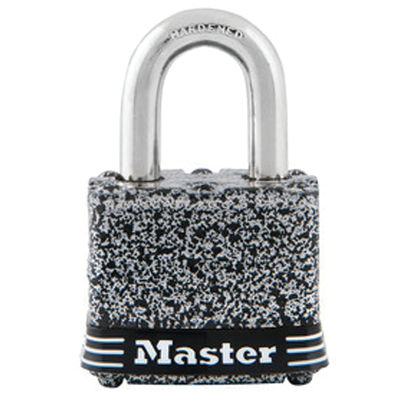 Master Lock Padlock, Keyed Different Key, 9/32 in Dia Shackle, 1-1/8 in H Shackle, Steel Shackle, Steel Body 380D