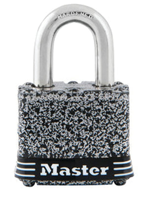 Master Lock Padlock, Keyed Different Key, 9/32 in Dia Shackle, 1-1/8 in H Shackle, Steel Shackle, Steel Body 380D