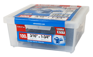 3/16"x1-3/4" Hex Head CobraTap Concrete Screws (100/Box)