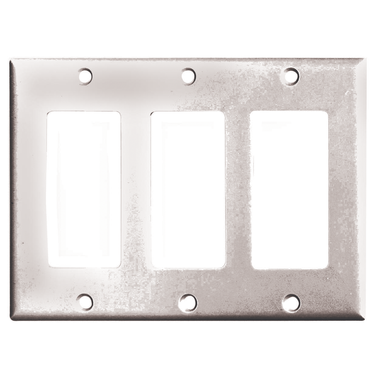 WALL PLATE 3 GANG DECO WHITE