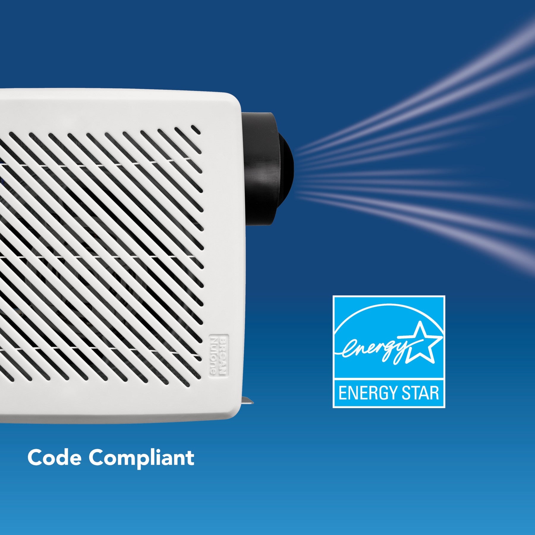 Broan-NuTone®  50 CFM Louvered Grille, Energy Star Fan, 2.0 Sones Broan Bathroom Fan