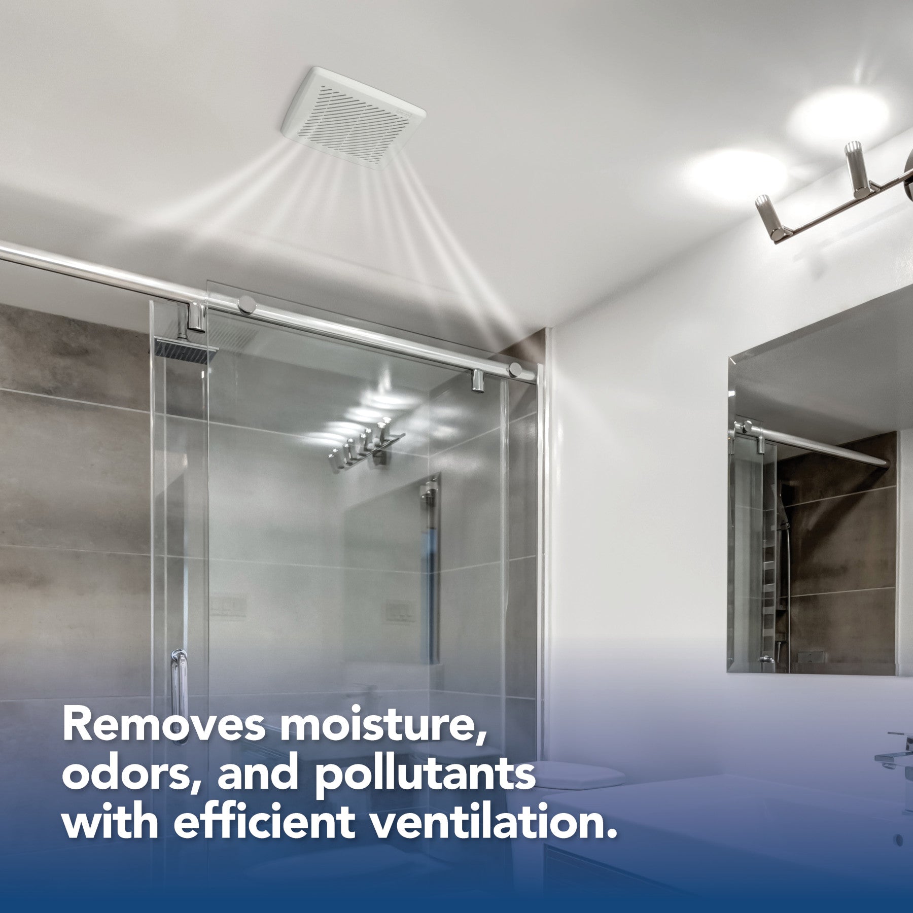 Broan-NuTone®  50 CFM Louvered Grille, Energy Star Fan, 2.0 Sones Broan Bathroom Fan