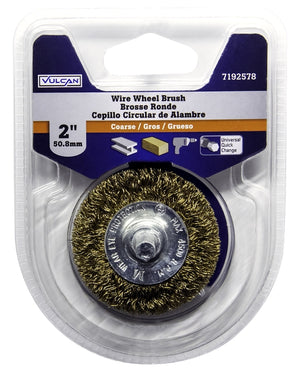 2" Course Wheel Brush w/ 1/4" Shank