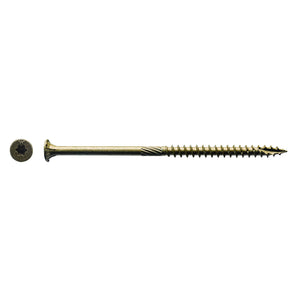 1# Bucket 10 x 4" Gold Robertson® Flat Head Screw (48/Bucket)