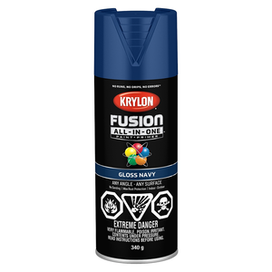 Fusion All-in-One Spray Paint, Gloss Navy 12OZ