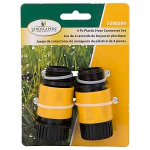 Male and Female Plastic Hose Connector Set