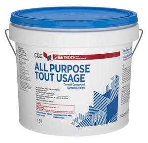 CGC All Purpose Drywall Compound, Ready-Mixed, 4.5 Liter Pail, 1 Pail