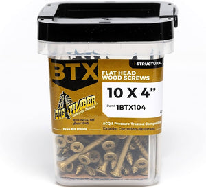 1# Bucket 10 x 4" Gold Robertson® Flat Head Screw (48/Bucket)