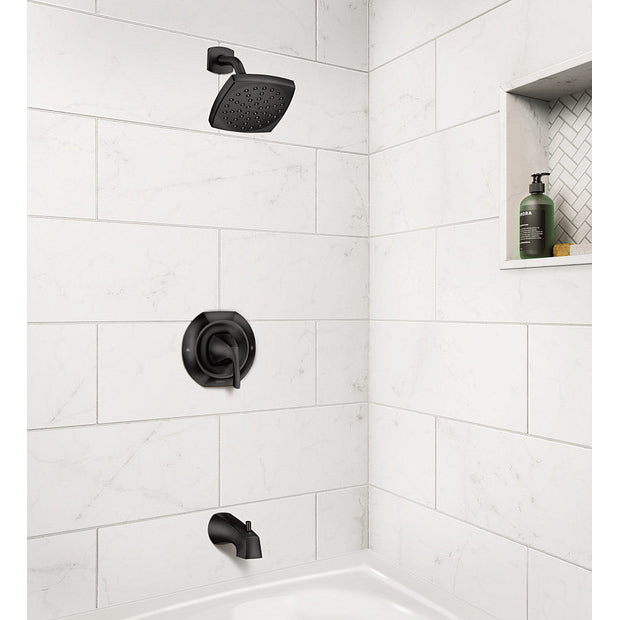 Lindor Posi-Temp® tub/shower, Matte Black