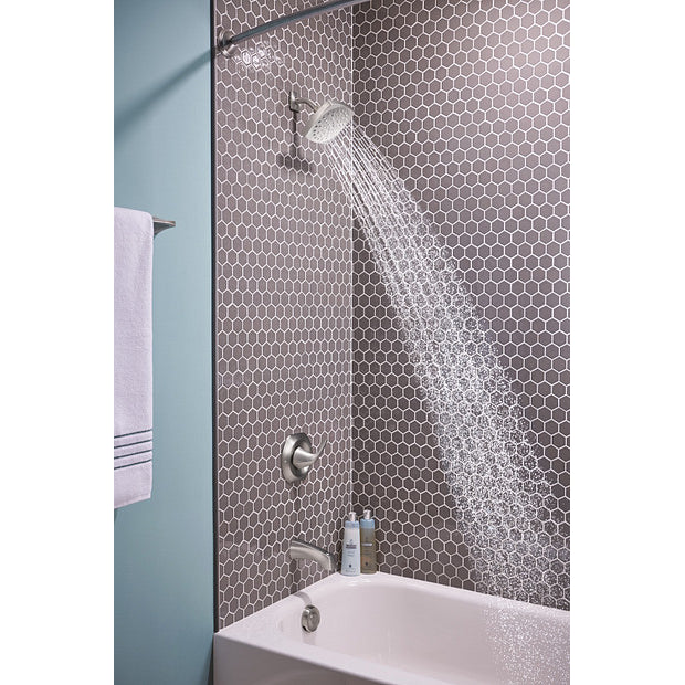 Lindor Posi-Temp® Tub/Shower, Spot Resist Brushed Nickel