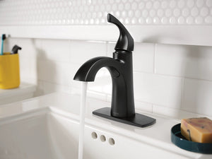 Lindor One-Handle High Arc Bathroom Faucet, Matte Black