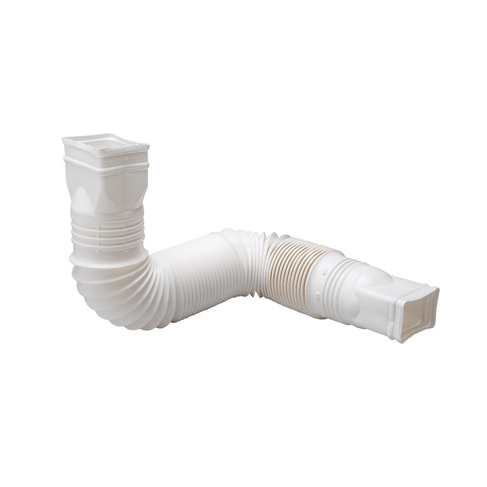 Flex-A-Spout Downspout Extension, White