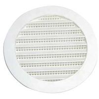 3" Round Plastic Mini Louver, White