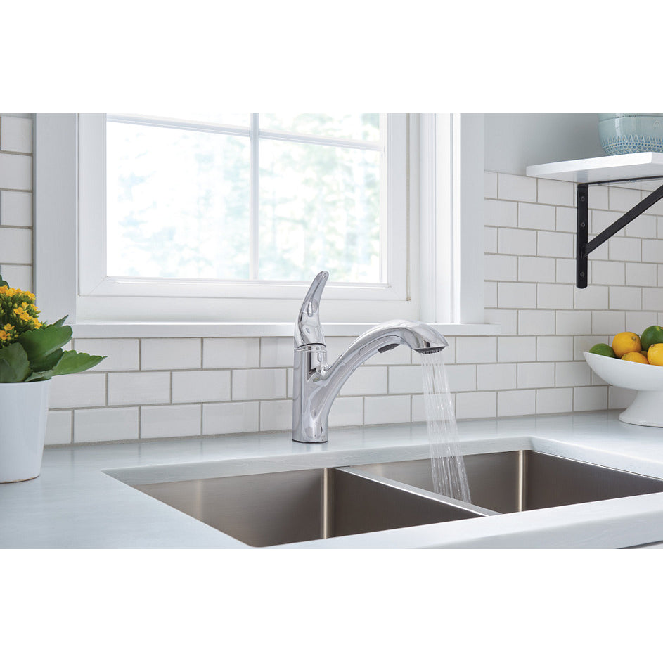 Medina One-Handle Pullout Kitchen Faucet, Chrome