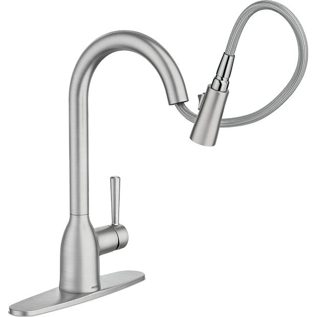 Adler One-Handle High Arc Pulldown Kitchen Faucet, Chrome