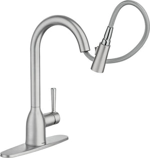 Adler One-Handle High Arc Pulldown Kitchen Faucet, Chrome