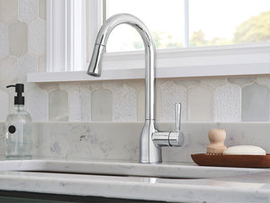 Adler One-Handle High Arc Pulldown Kitchen Faucet, Chrome