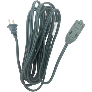 Indoor/Outdoor Holiday Light Duty Triple Outlet Extension Cord 15FT Green 16/2