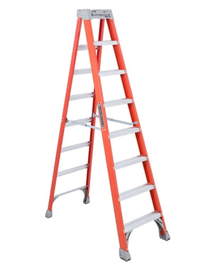 Step Ladder 8 foot, Fiberglass, Grade 1A (300 pounds)