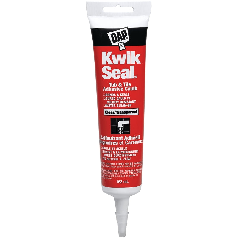 DAP KWIK SEAL KITCHEN & BATH ADHESIVE CAULK CLEAR 162 ML