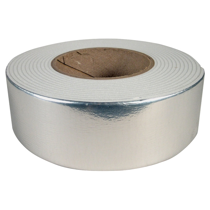 Pipe Insulation Wrap, 15 ft L, 2 in W, 1/8 in Thick, Polypropylene, Silver
