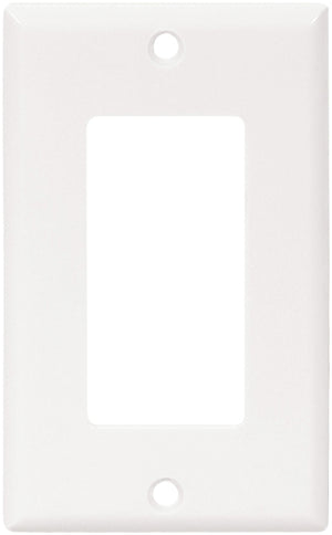 1 Gang Standard Wall Plate, White Deco