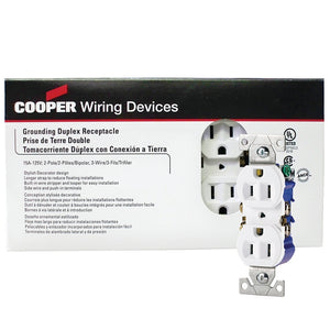 C WHITE RECEPTACLE PK/