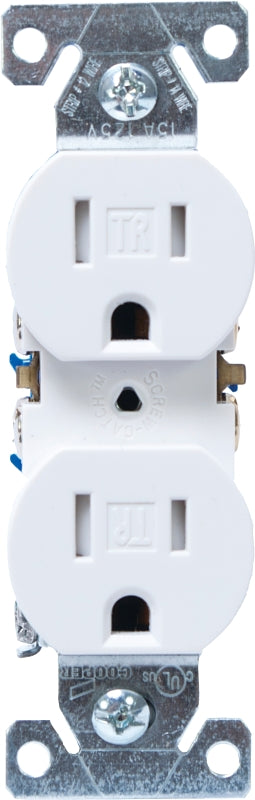 Duplex Receptacle, White