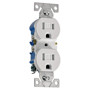 RECEPTACLE DPLX WHITE 15A/125V