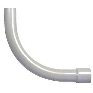 1-1/4" 90 Degree PVC Bell End Conduit Elbow, Grey