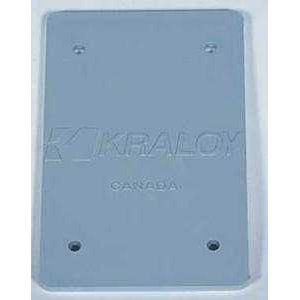 20234 PVC 1 Gang Blank Plate Device Box Cover, Grey